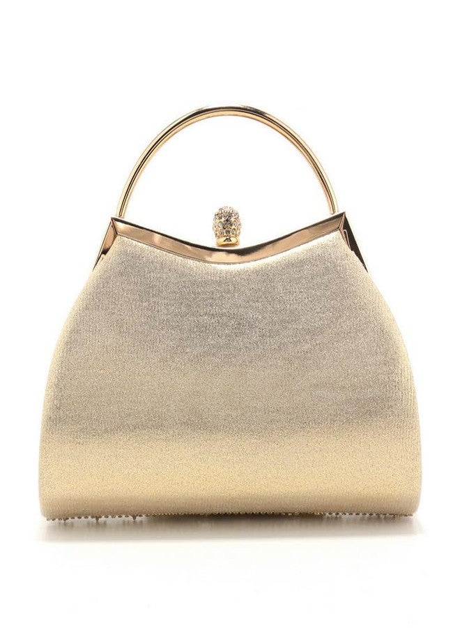 Simcat حقائب يد سيمكات للسهرات، حقائب يد نسائية مرصعة بأحجار الراين اللامعة لحفلات الكوكتيل وحفلات الزفاف (ذهبي) - Image 4